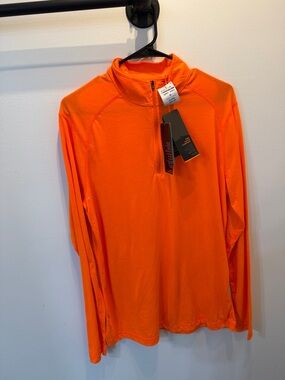 Orvis Orange Quarter-Zip Performance Top